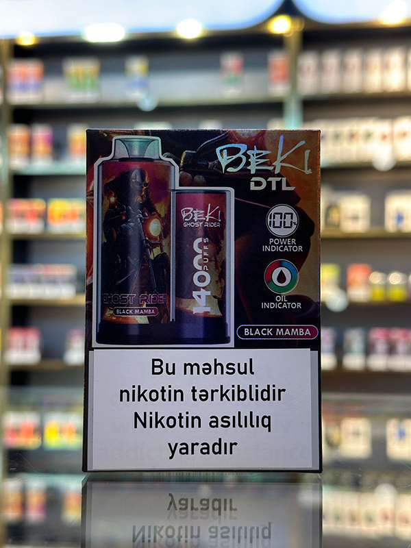 Ghost Rider (DTL) Qara Mamba 14000 Bol Tüstü 2% Nikotin