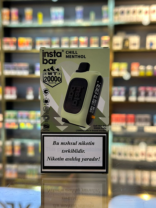 InstaBar Vape Acılı Mentol 20000 Tüstü 5% Nikotin