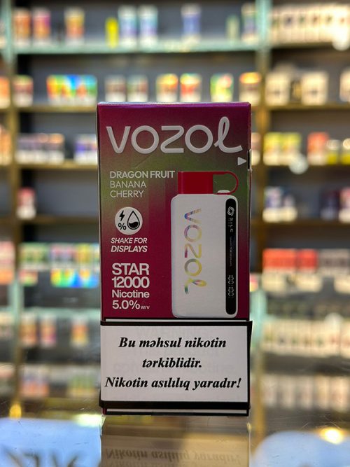 Vozol Əjdaha Meyvəsi Banan Albalı 12000 Tüstü 5% Nikotin