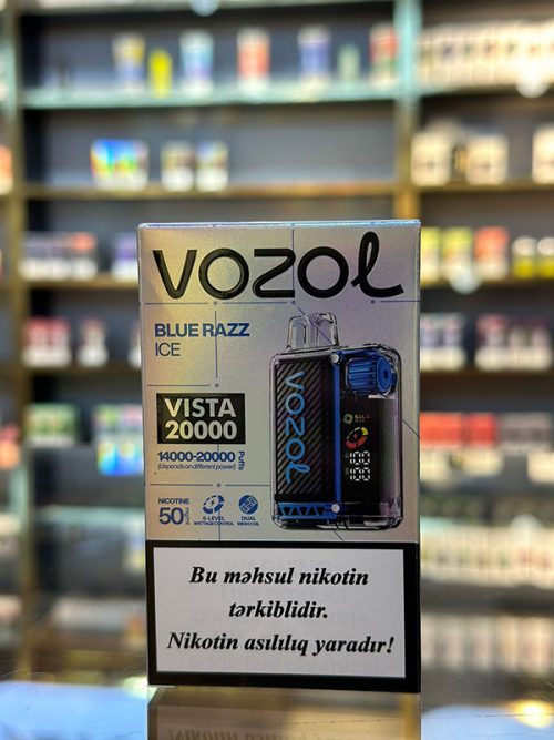 Vozol Vista Qaragilə Moruq Buz 20000 Tüstü 5% Nikotin