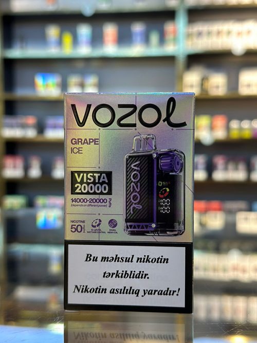 Vozol Vista Üzüm Buz 20000 Tüstü 5% Nikotin
