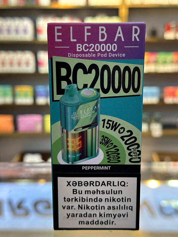 Elf Bar Turş Nanə BC20000 Tüstü 5% Nikotin