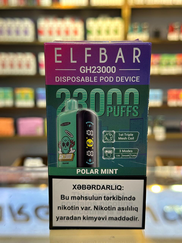 Elf Bar Qütb Nanəsi GH23000 Tüstü 5% Nikotin