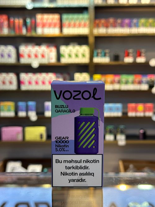 Vozol Gear Buzlu Qaragilə 10000 Tüstü 5% Nikotin