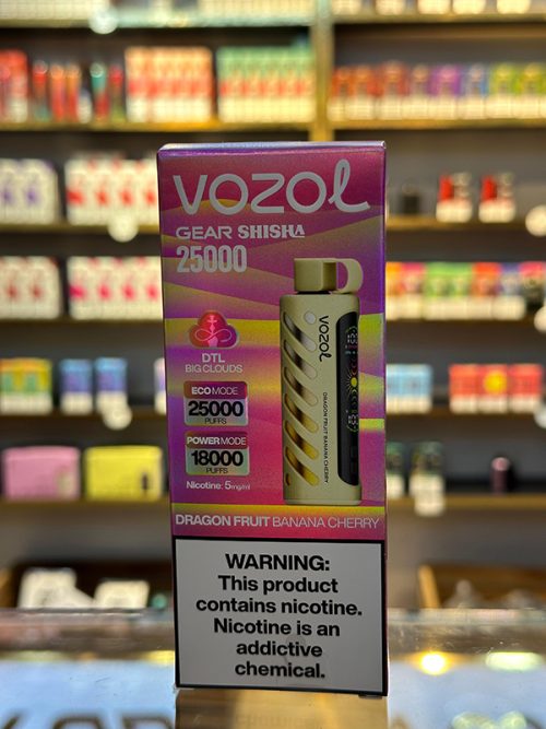 Vozol Gear Əjdəha Meyvəsi Banan Albalı 25000 Tüstü 5% Nikotin Shisha
