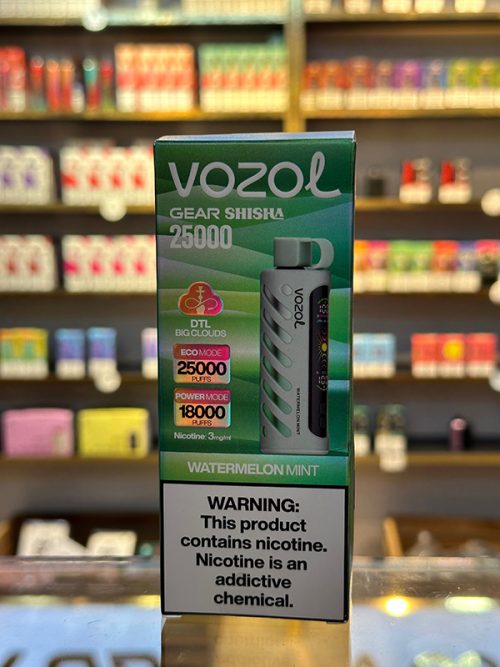 Vozol Gear Qarpız Nanə 25000 Tüstü 5% Nikotin Shisha
