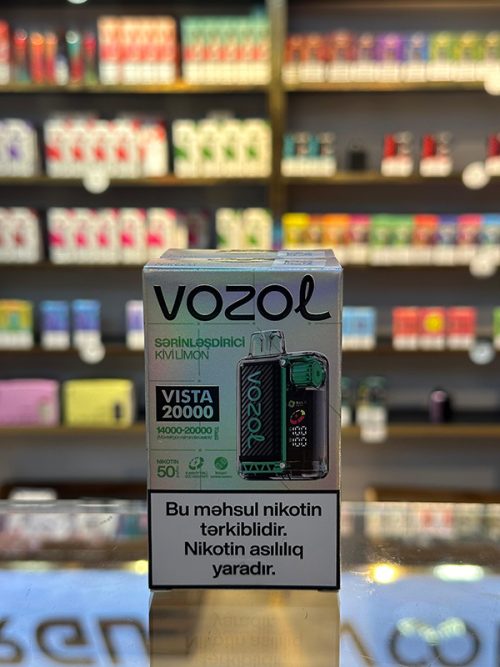 Vozol Vista Sərinləşdirici Kivi Limon 20000 Tüstü 5% Nikotin