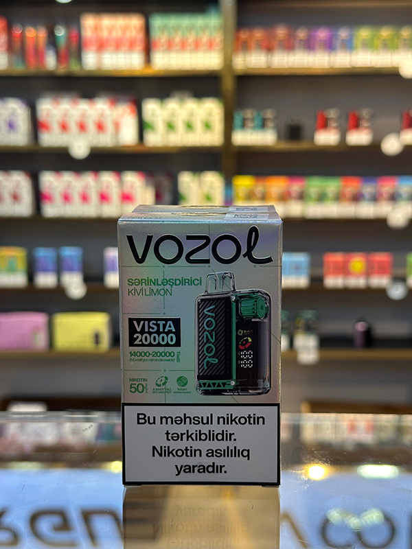 Vozol Vista Sərinləşdirici Kivi Limon 20000 Tüstü 5% Nikotin