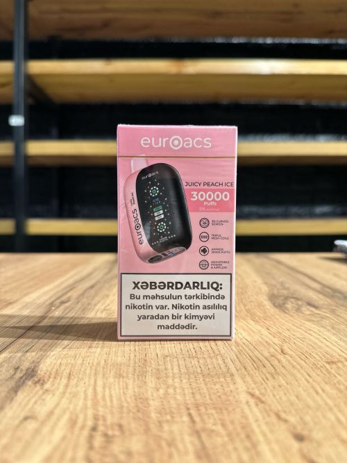 EuroAcs Vape Buzlu Şaftalı Şirəsi 30K Tüstü 5% Nikotin