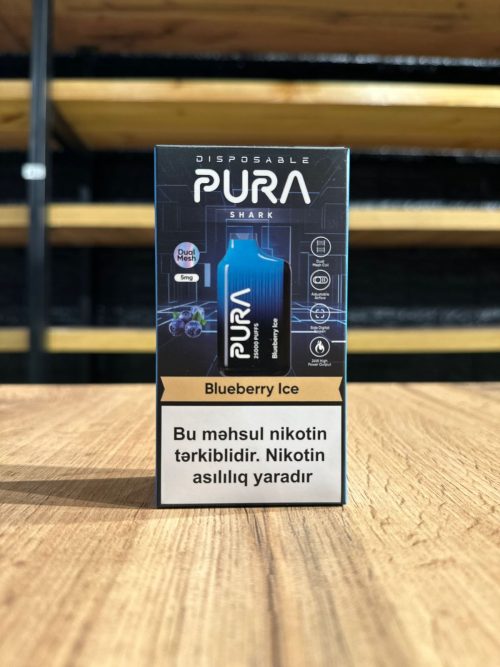 PURA Vape Buzlu Qaragilə 25K Tüstü 5% Nikotin