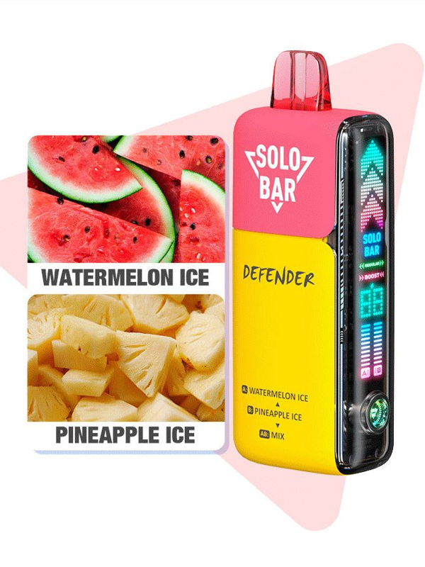 Solobar Vape Buzlu Qarpız/Buzlu Ananas 40000 Tüstü İkili Dad