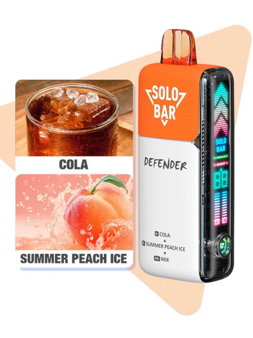 Solobar Kola - Şaftalı Şirəsi 40K Tüstü 5% Nikotin İkili Dad