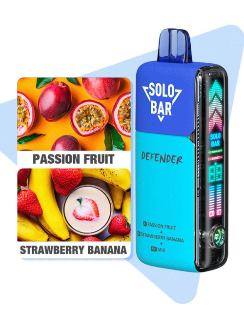 Solobar Marakuya - Çiyələk Banan 40K Tüstü 5% Nikotin İkili Dad