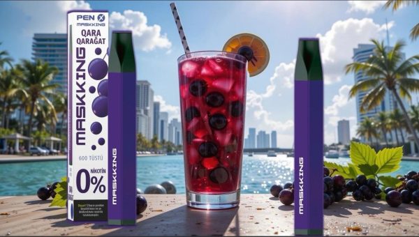 MASKKİNG Vape Pen X Qara Qarağat 600 Tüstü 0% Nikotin